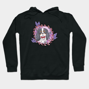 Cavalier King Charles Spaniel - Tri Flower Garland Hoodie